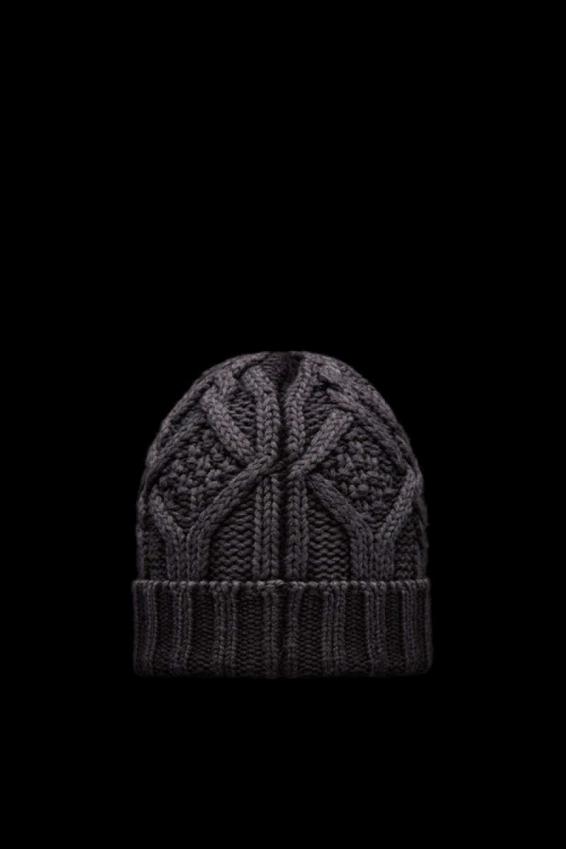 Gorro Moncler Lana Hombre Negros | FQNL-46789