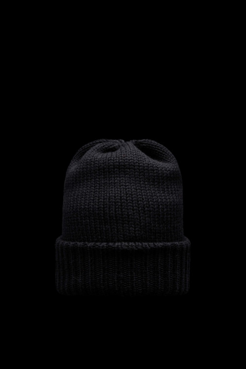 Gorro Moncler Lana Hombre Negros | PVCH-61345