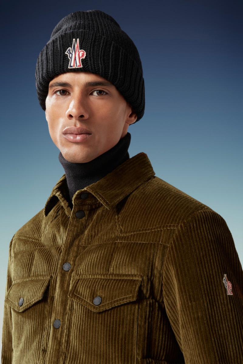 Gorro Moncler Lana Hombre Negros | PVCH-61345