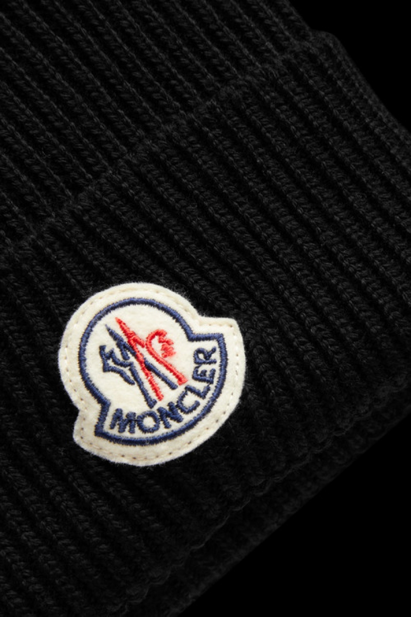 Gorro Moncler Lana Hombre Negros | WRTG-92374