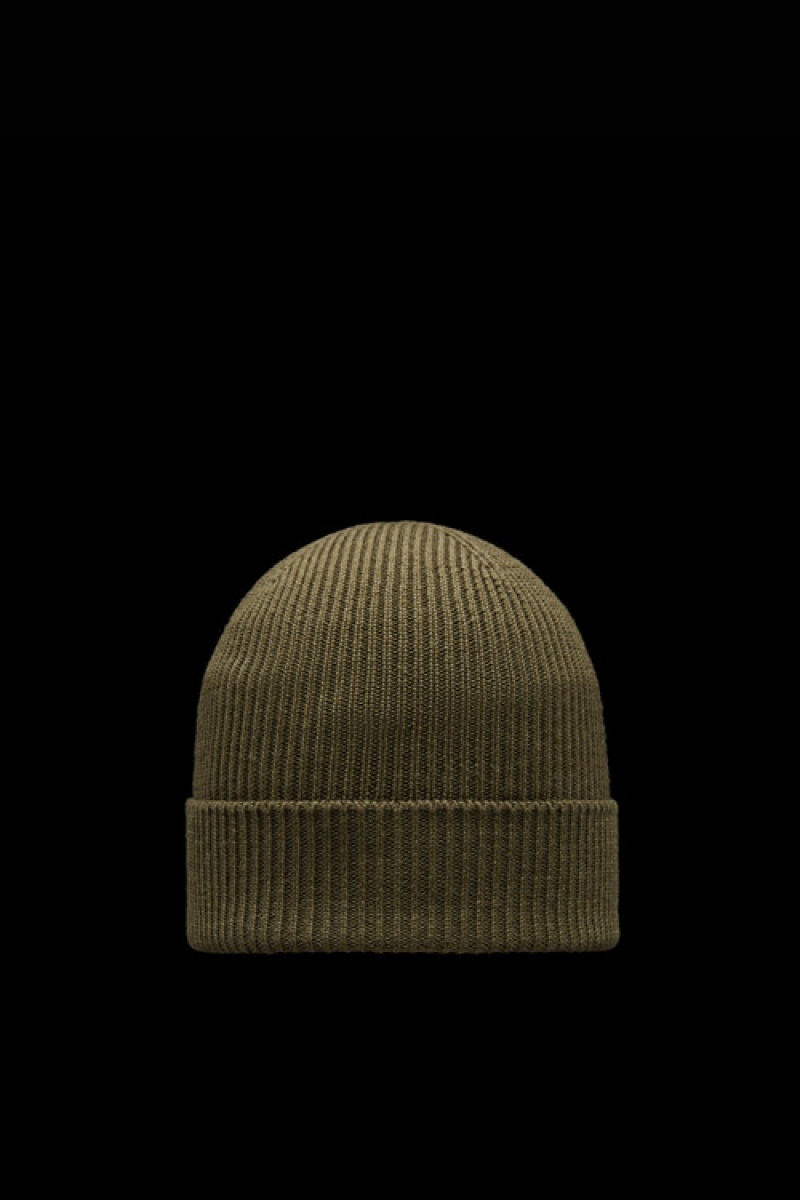 Gorro Moncler Lana Hombre Verde Oliva Verdes | TYVW-63574