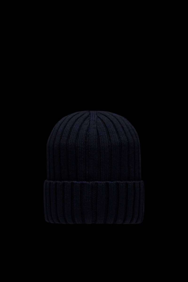 Gorro Moncler Lana Mujer Azul Marino Azules | VYHE-71054