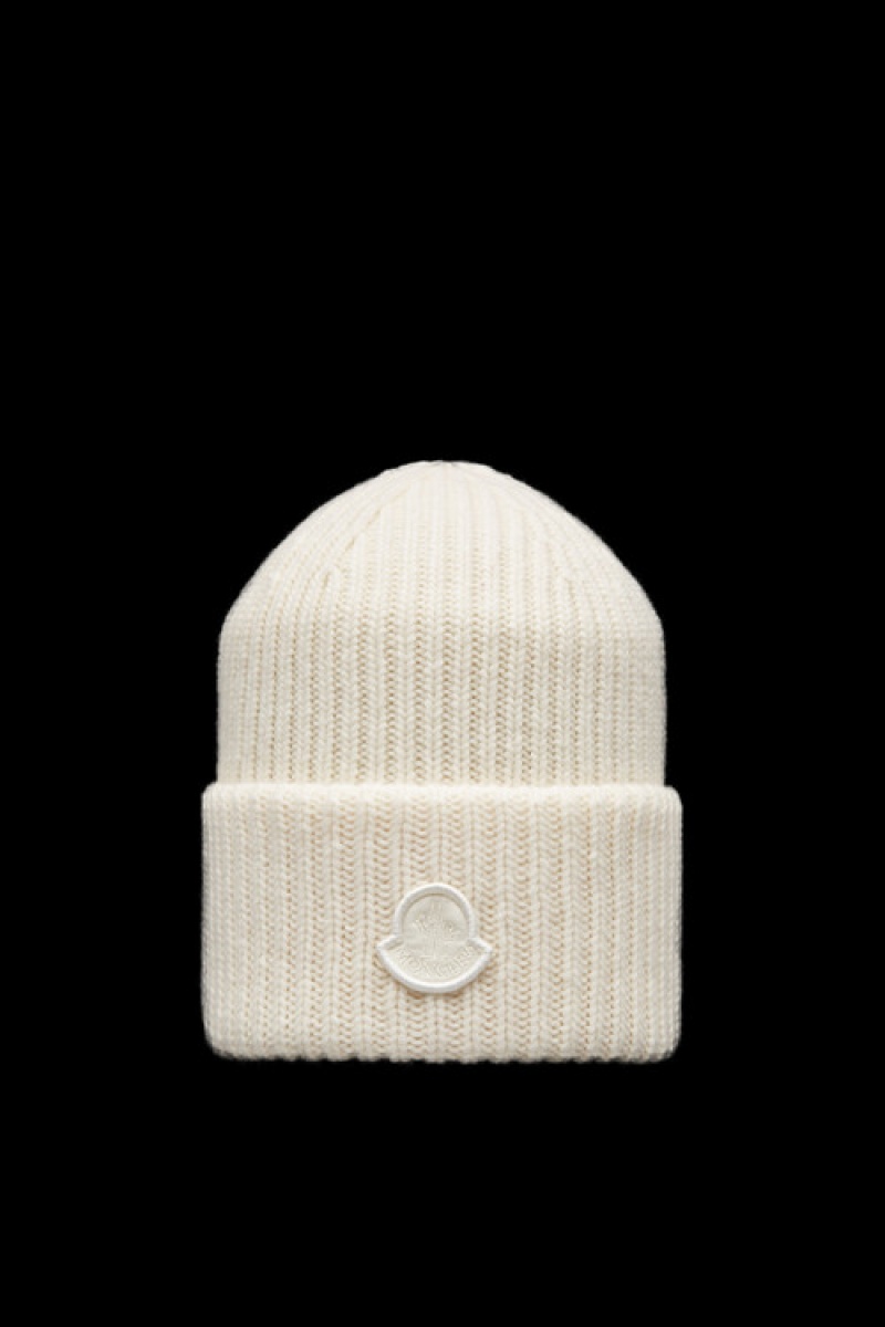 Gorro Moncler Lana Mujer Blancos | IENH-62347