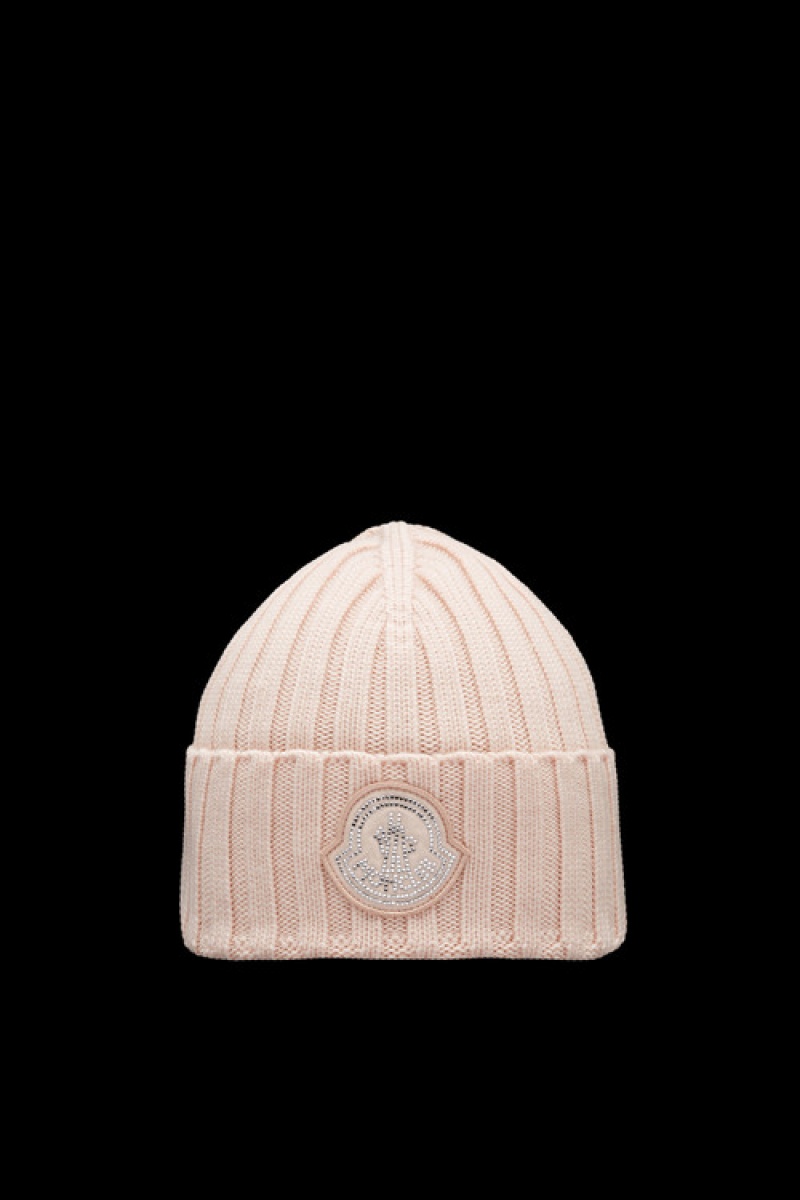 Gorro Moncler Lana Mujer Fucsia | HAJM-49678