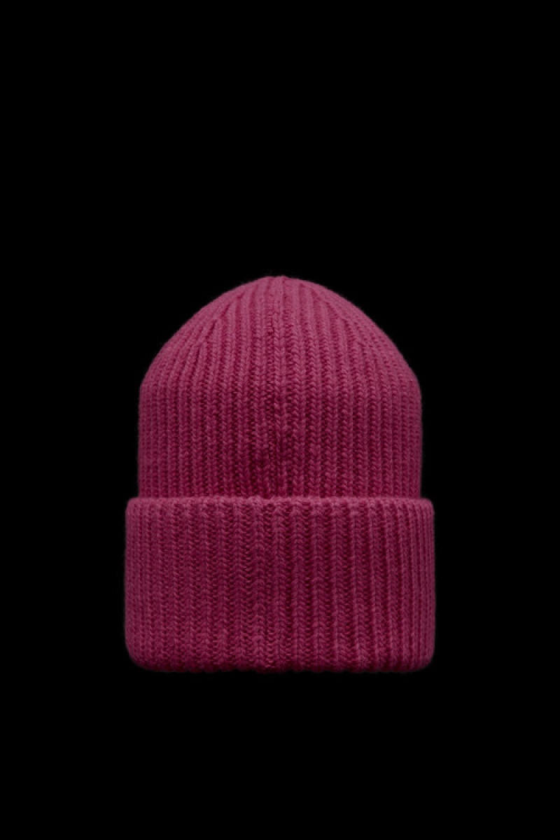 Gorro Moncler Lana Mujer Fucsia | SJFV-48567