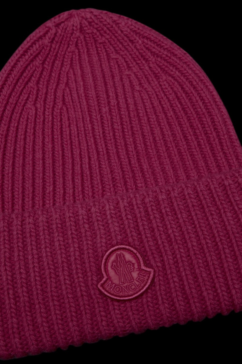 Gorro Moncler Lana Mujer Fucsia | SJFV-48567