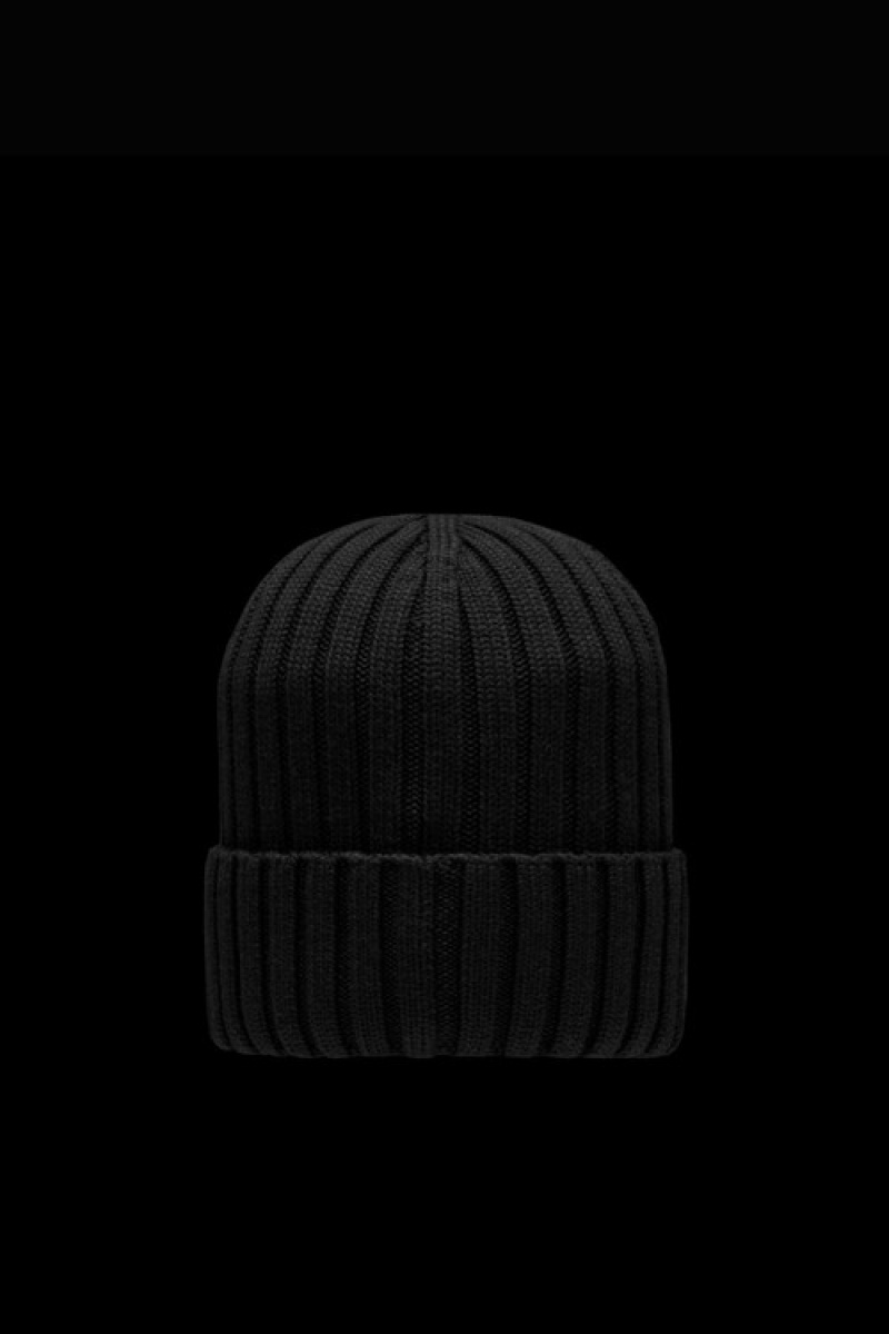 Gorro Moncler Lana Mujer Negros | AJKU-13906