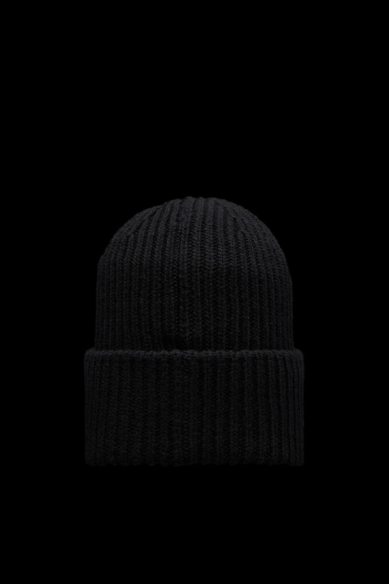 Gorro Moncler Lana Mujer Negros | OJTW-64352