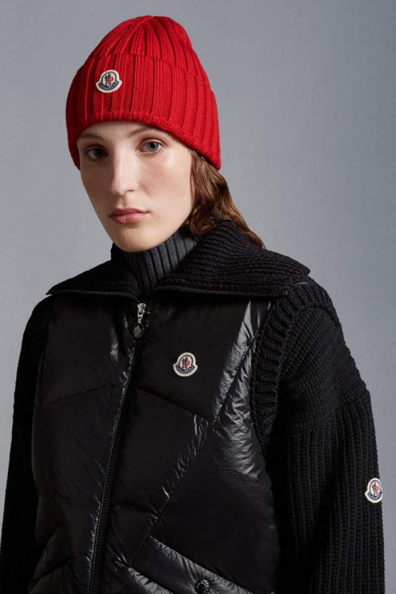 Gorro Moncler Lana Mujer Rojos Oscuro | WLJR-38542