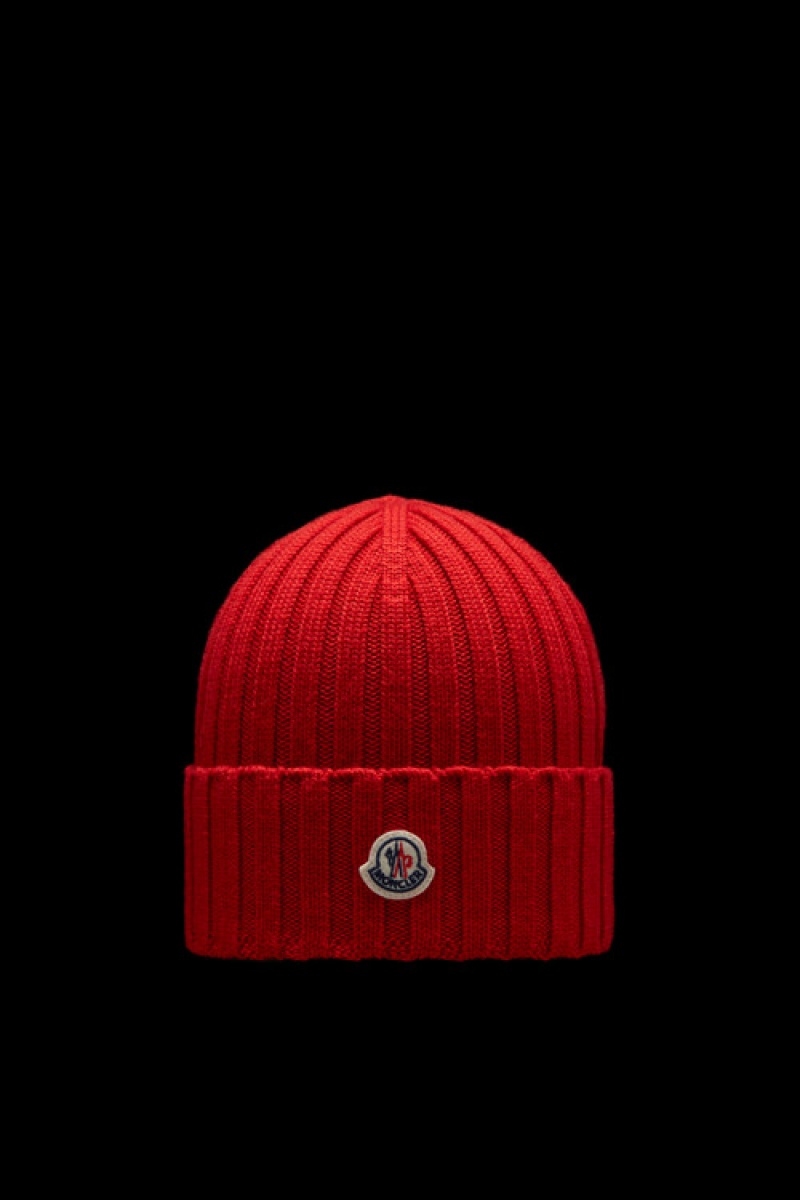 Gorro Moncler Lana Mujer Rojos Oscuro | WLJR-38542