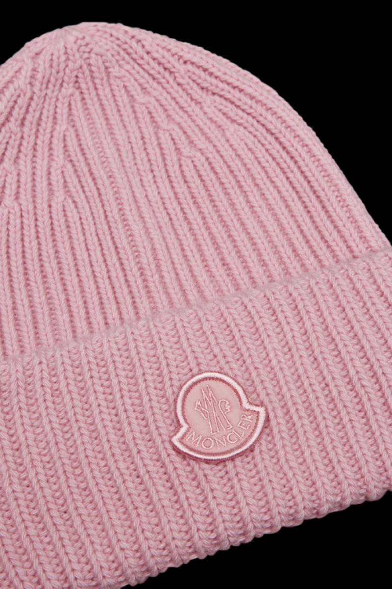 Gorro Moncler Lana Mujer Rosas | JPWU-04689