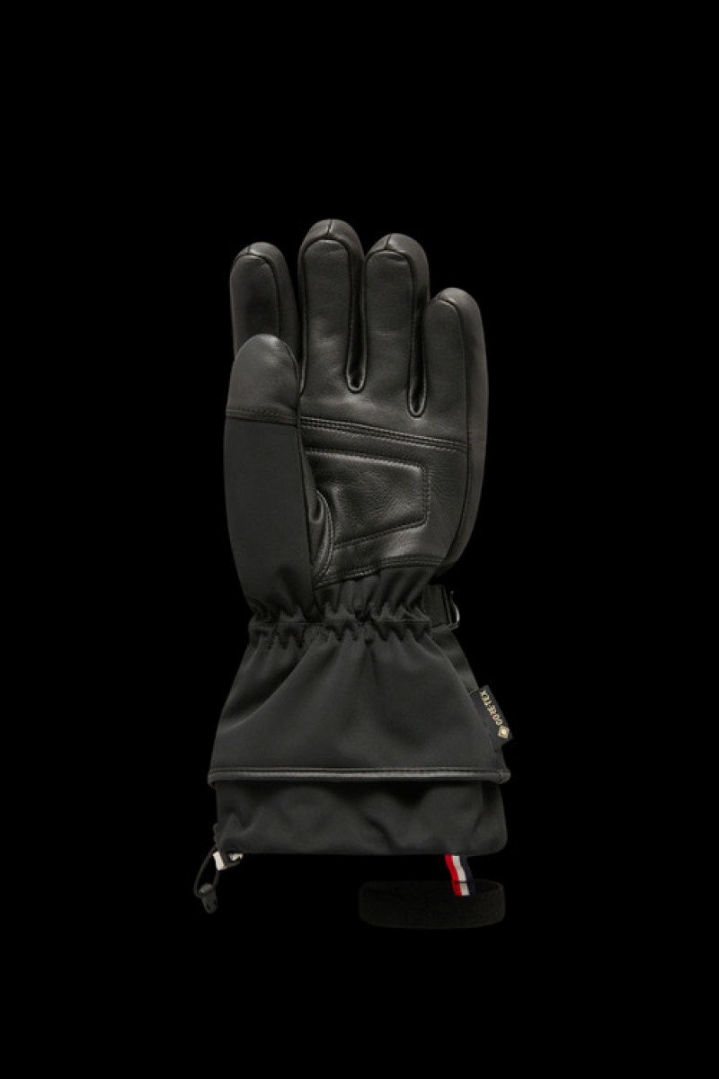 Guantes Moncler Acolchado Hombre Negros | THDA-63105