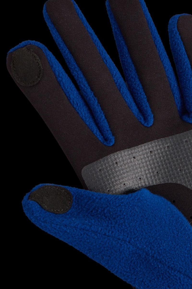 Guantes Moncler Fleece Hombre Azules Negros | ZIBQ-83160