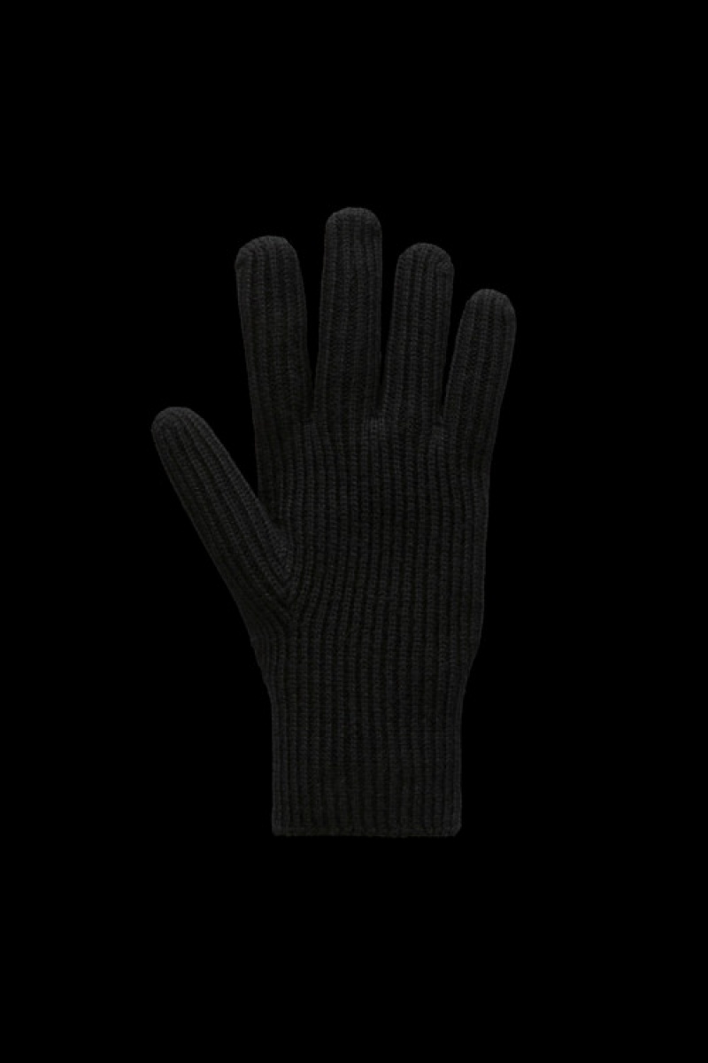 Guantes Moncler Lana Hombre Negros | FKBQ-16789