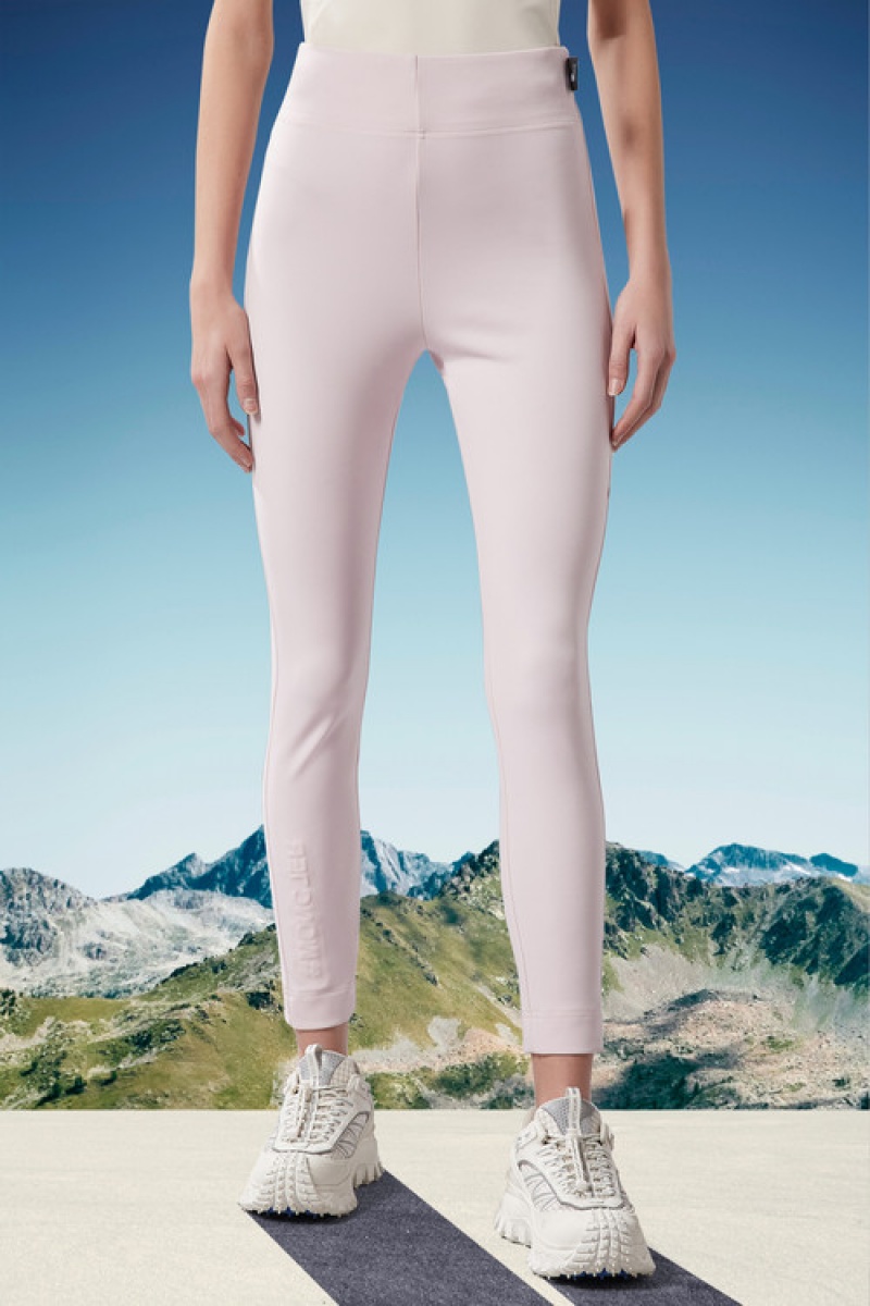 Leggins Moncler Jersey Mujer Rosas Claro | XYZD-93817