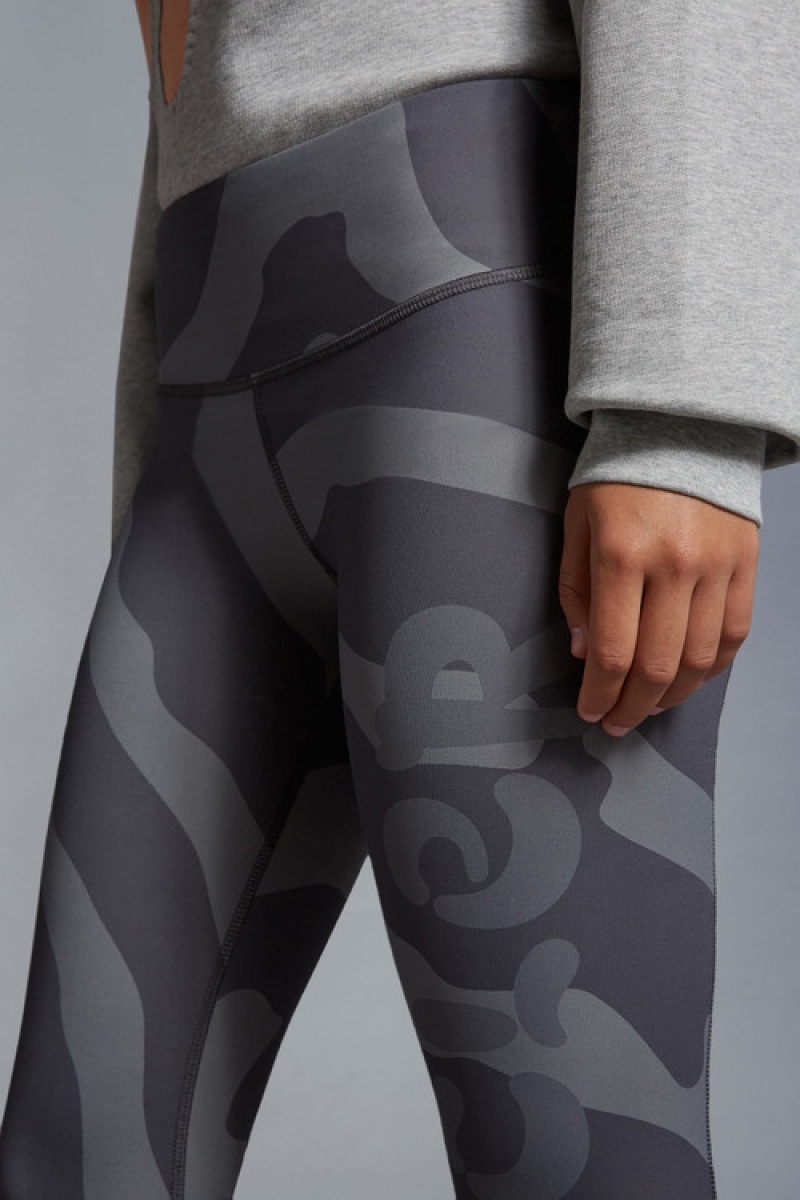 Leggins Moncler Printed Mujer Grises Oscuro | VDOP-75192