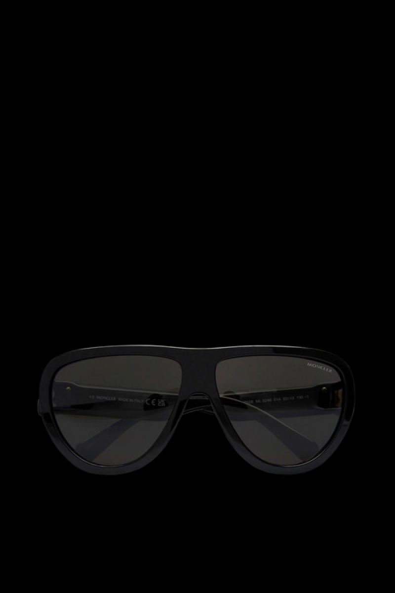 Lentes de Sol Moncler Anodize Pilot Mujer Negros Grises Oscuro | HBJM-15493