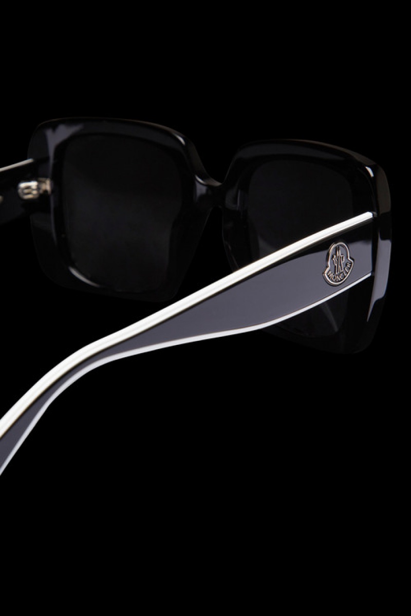 Lentes de Sol Moncler Blanche Squared Mujer Negros | MRQN-34659