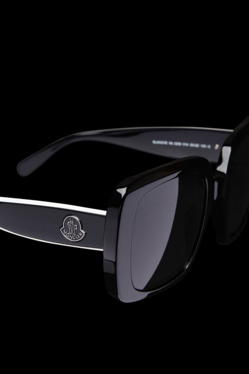 Lentes de Sol Moncler Blanche Squared Mujer Negros | MRQN-34659