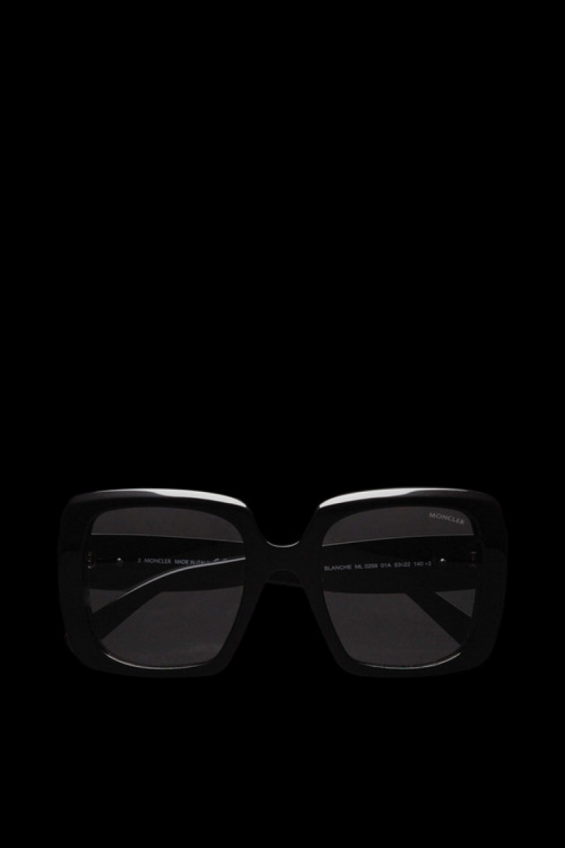 Lentes de Sol Moncler Blanche Squared Mujer Negros | MRQN-34659