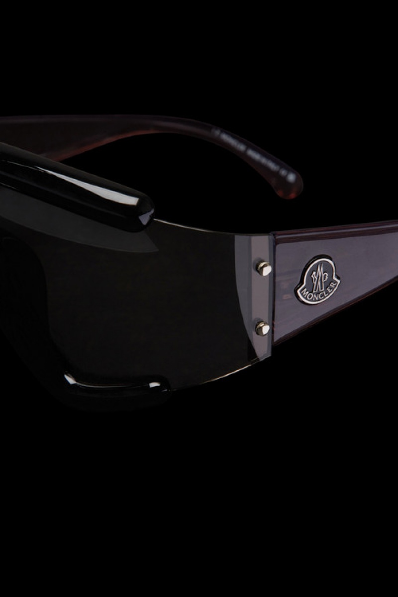 Lentes de Sol Moncler Lancer Shield Hombre Negros | YWFK-79430