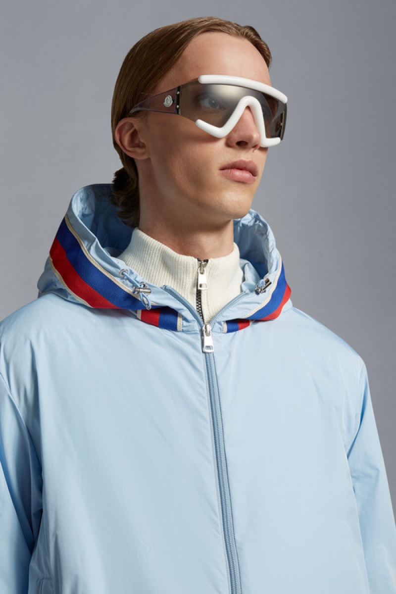 Lentes de Sol Moncler Lancer Shield Hombre Blancos Grises | GIYO-03679