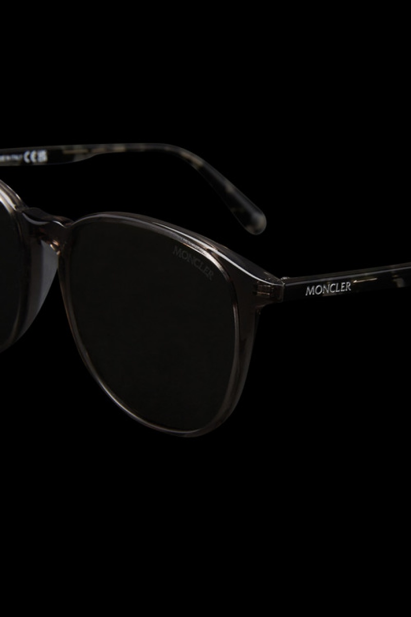 Lentes de Sol Moncler Luminaire Round Mujer Negros | RUBJ-19670