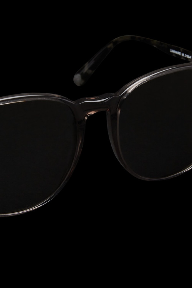 Lentes de Sol Moncler Luminaire Round Mujer Negros | RUBJ-19670