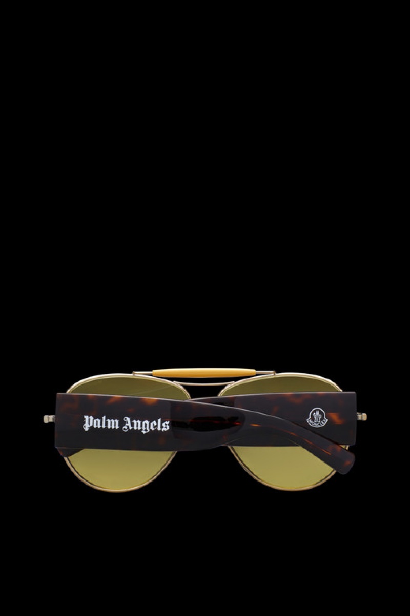 Lentes de Sol Moncler Pilot Hombre Moutarde Amarillos | MKXH-30169