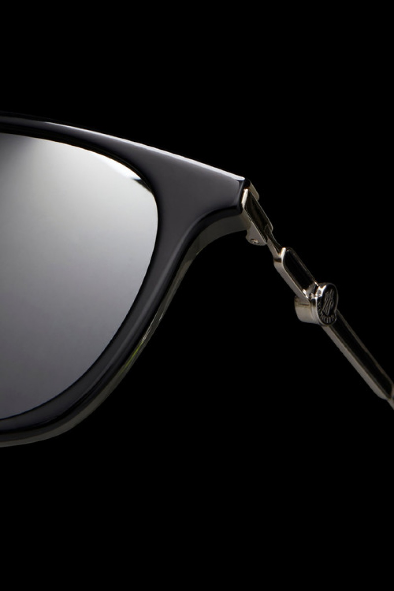 Lentes de Sol Moncler Rectangular Hombre Negros | OHXM-29543