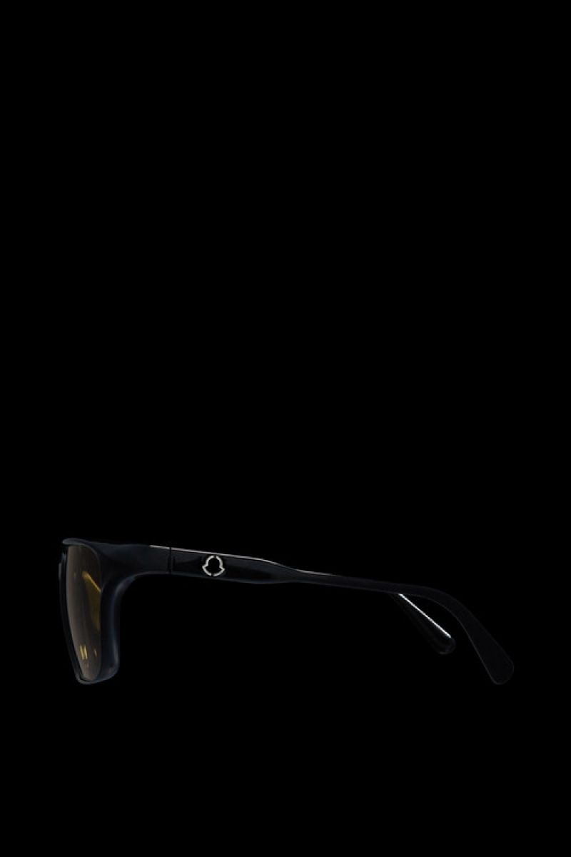 Lentes de Sol Moncler Rectangular Mujer Negros | YXJI-84710