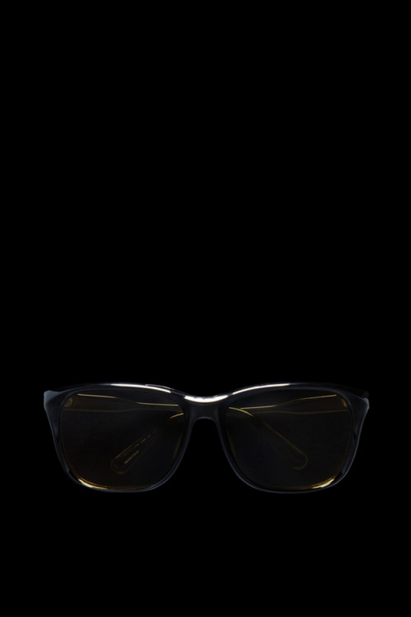 Lentes de Sol Moncler Rectangular Mujer Negros | YXJI-84710