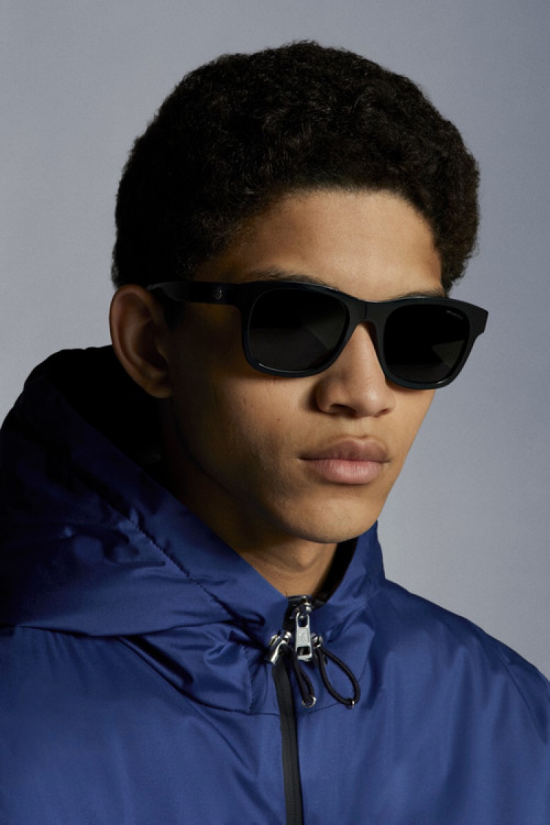 Lentes de Sol Moncler Squared Hombre Negros | CBNU-47162