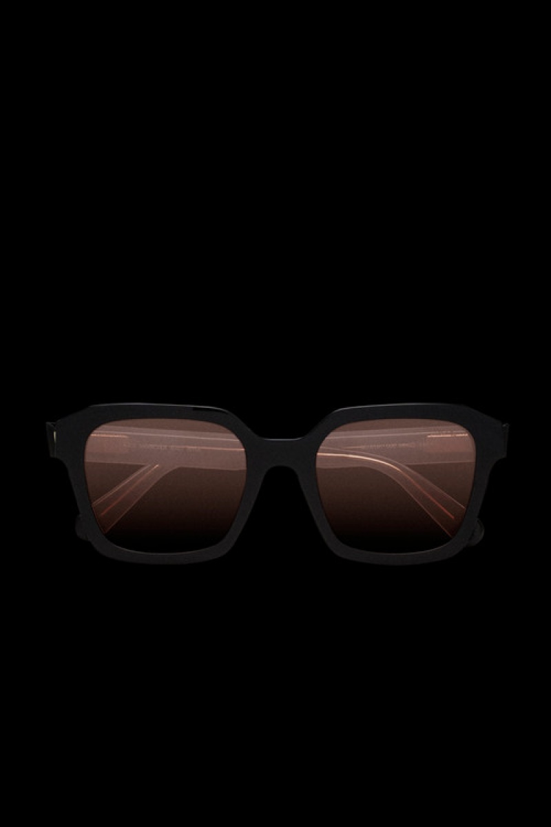 Lentes de Sol Moncler Squared Mujer Negros | ZTDN-62349