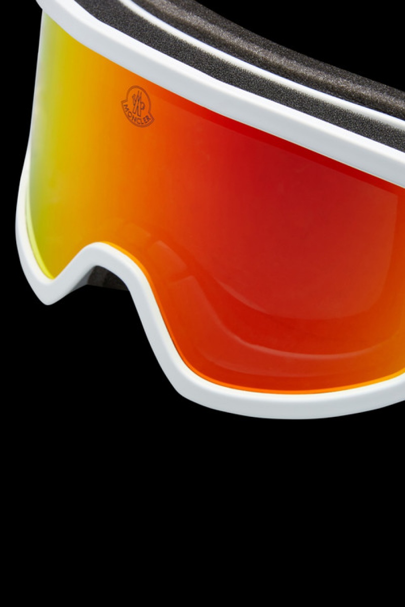 Lentes de Sol Moncler Terrabeam Ski Goggles Hombre Blancos Rojos | WASJ-89376