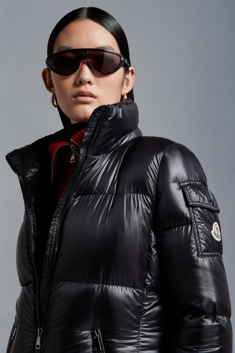 Lentes de Sol Moncler Vitesse Shield Mujer Negros Grises Oscuro | PFHN-12849