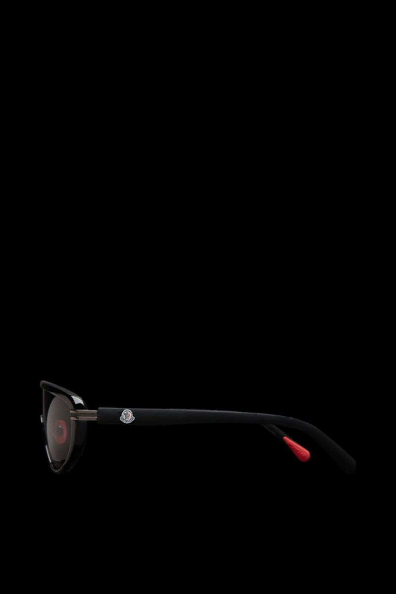 Lentes de Sol Moncler Vitesse Shield Mujer Negros Grises Oscuro | PFHN-12849