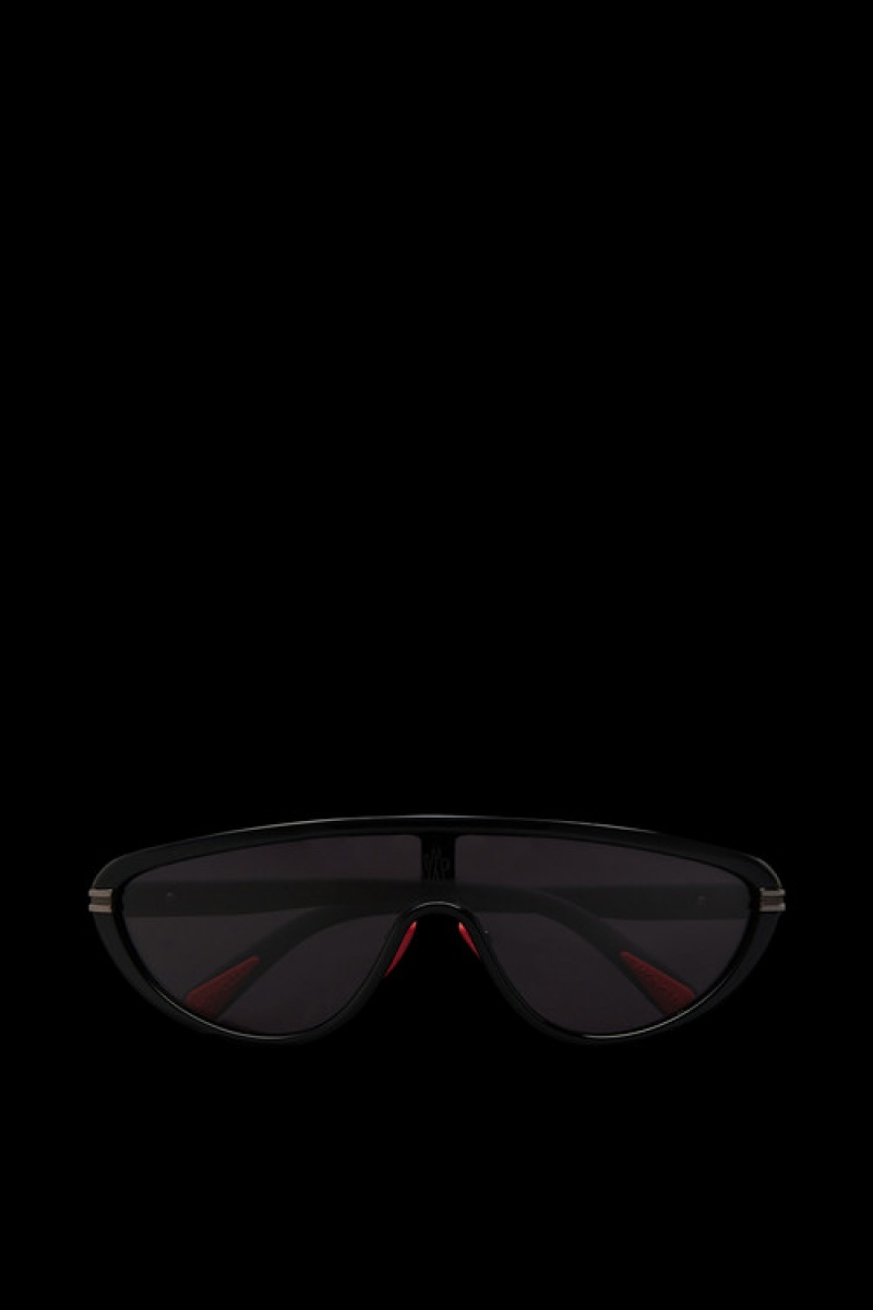 Lentes de Sol Moncler Vitesse Shield Mujer Negros Grises Oscuro | PFHN-12849