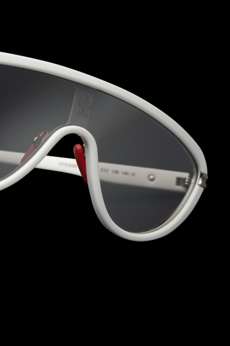 Lentes de Sol Moncler Vitesse Shield Mujer Grises Oscuro | GFRA-42569