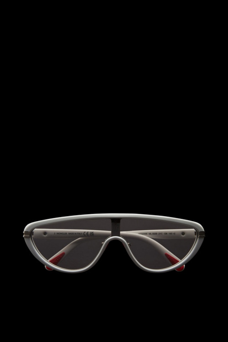 Lentes de Sol Moncler Vitesse Shield Mujer Grises Oscuro | GFRA-42569