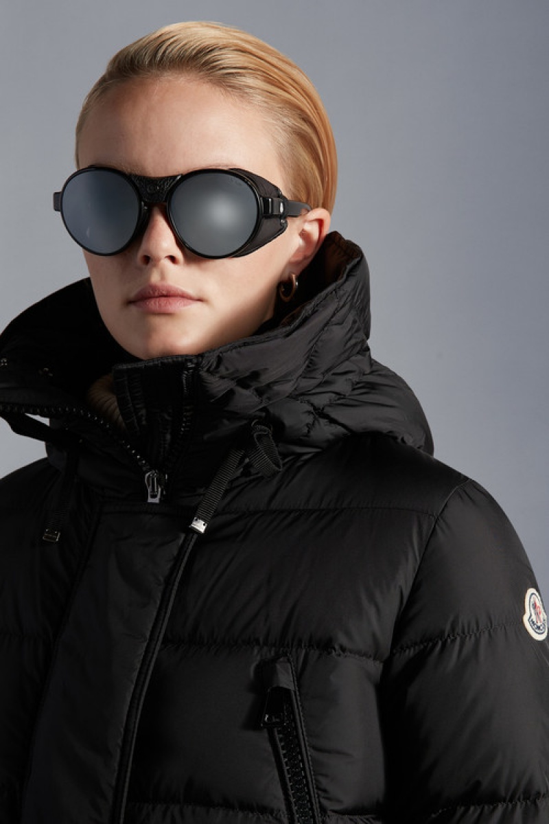 Chaquetas Largas De Plumas Moncler Aphroti Mujer Negros | GKYV-38406