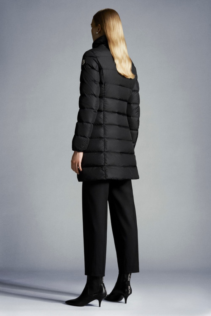 Chaquetas Largas De Plumas Moncler Gie Mujer Negros | QEWU-86420