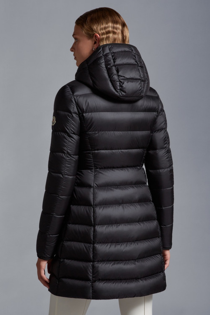 Chaquetas Largas De Plumas Moncler Hirma Mujer Negros | ETSV-23014