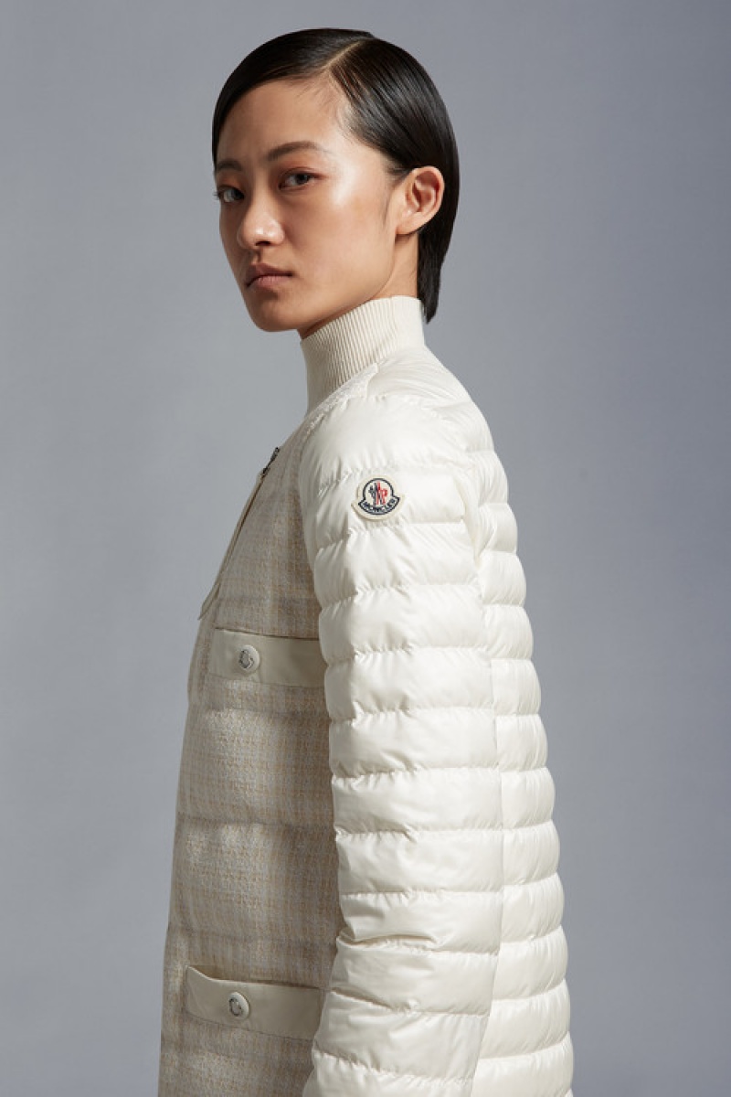 Chaquetas Largas De Plumas Moncler Maix Mujer Blancos | BPMT-94135