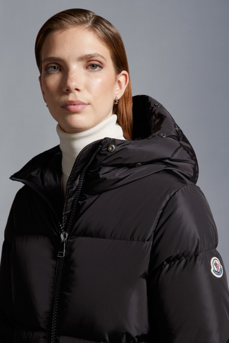 Chaquetas Largas De Plumas Moncler Marrionnier Mujer Negros | DBHZ-26390