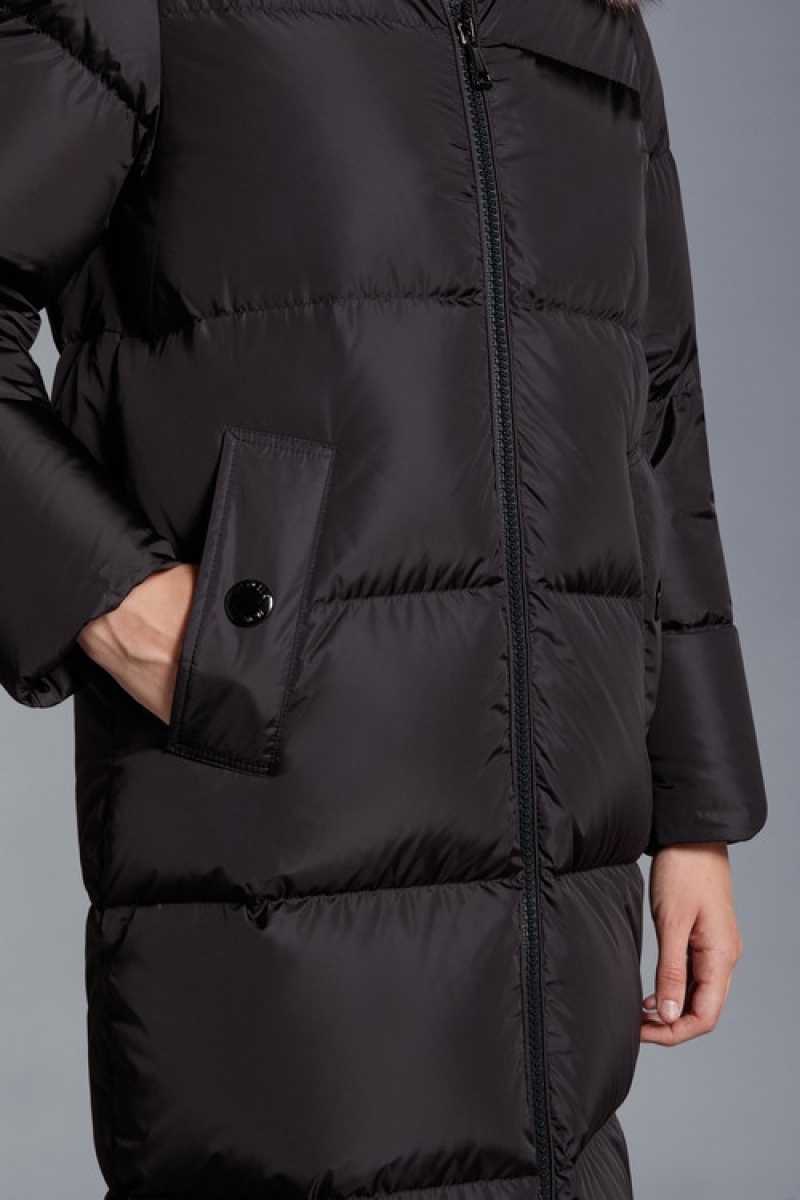 Chaquetas Largas De Plumas Moncler Marrionnier Mujer Negros | DBHZ-26390