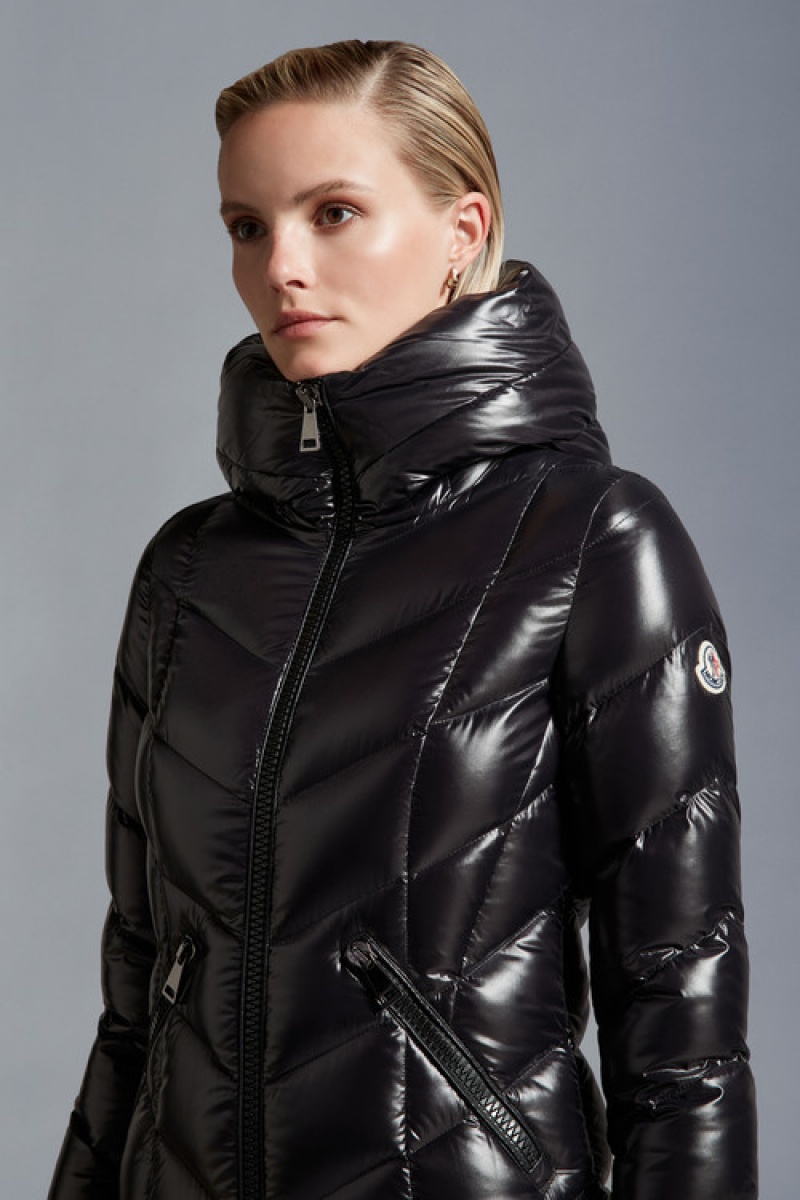 Chaquetas Largas De Plumas Moncler Marus Mujer Negros | RPUC-81095