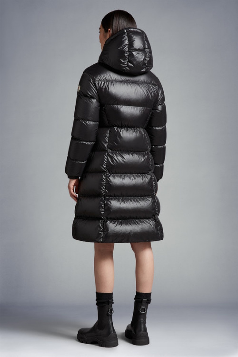 Chaquetas Largas De Plumas Moncler Selenga Mujer Negros | GAVC-70548