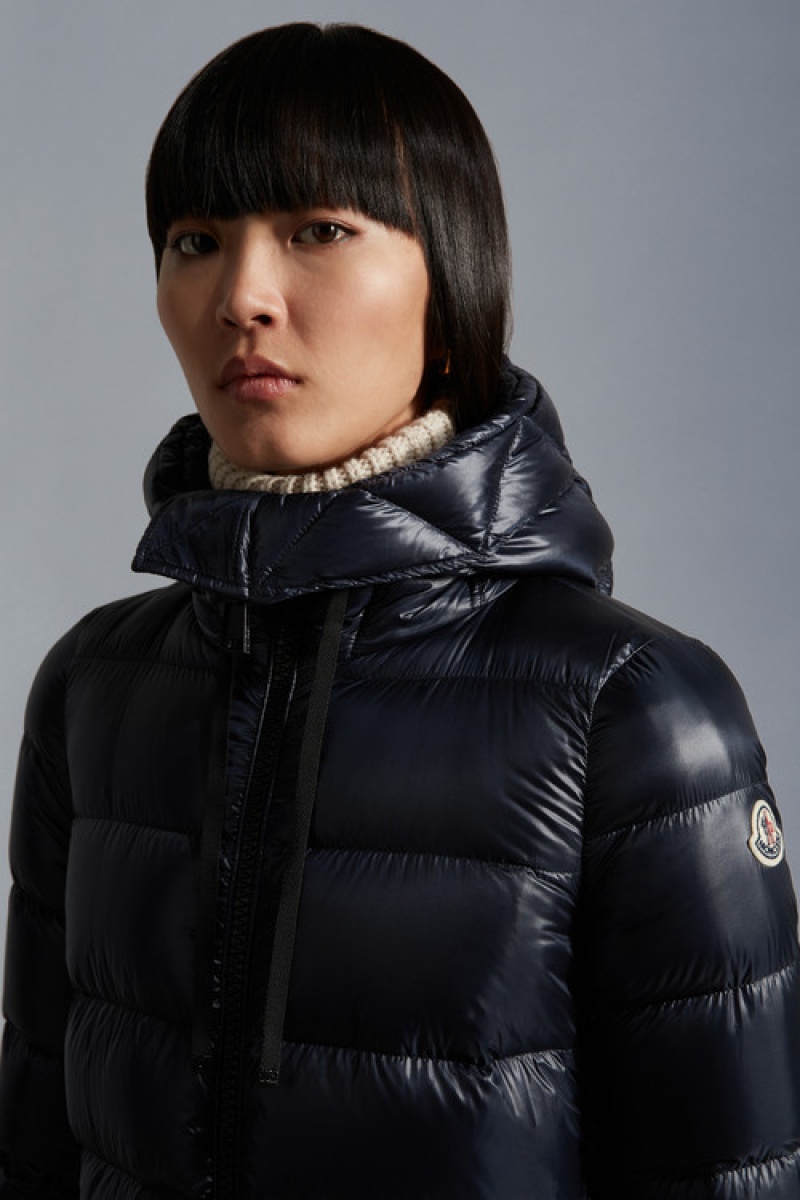 Chaquetas Largas De Plumas Moncler Suyen Mujer Azules | MGFD-76019