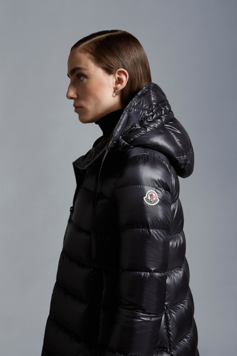 Chaquetas Largas De Plumas Moncler Suyen Mujer Negros | KWZD-36897